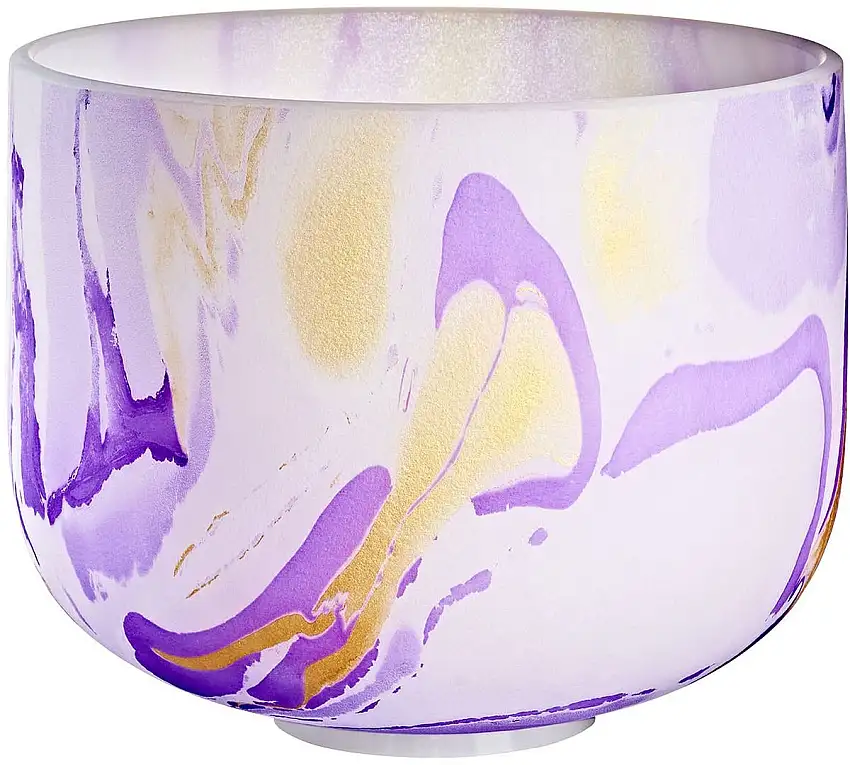 Marble Crystal Singing Bowl 10" B4 Purple