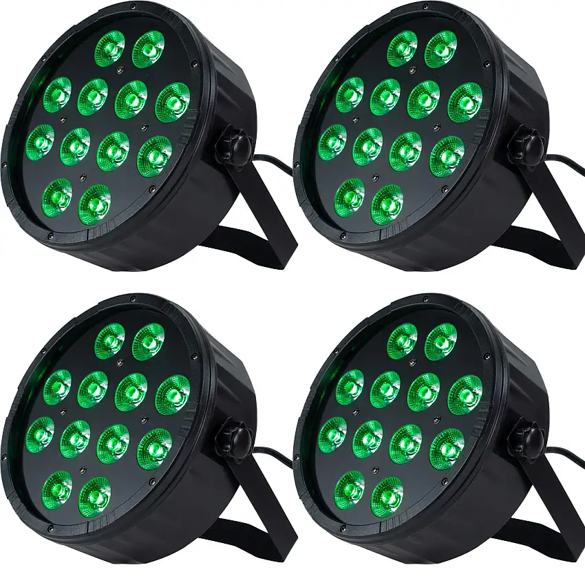 Marconi Polaris 12x12W RGBW Parlampe 4 st. Paket