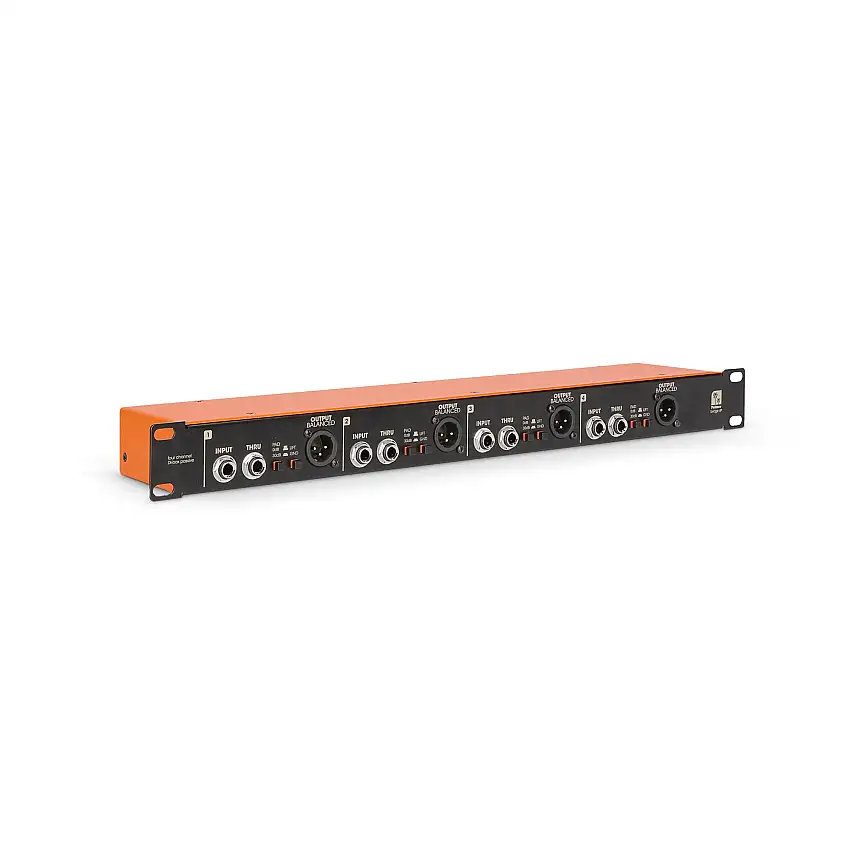 Palmer BRIDGE 4P - 19" DI-box, 4 kanaler, passiv