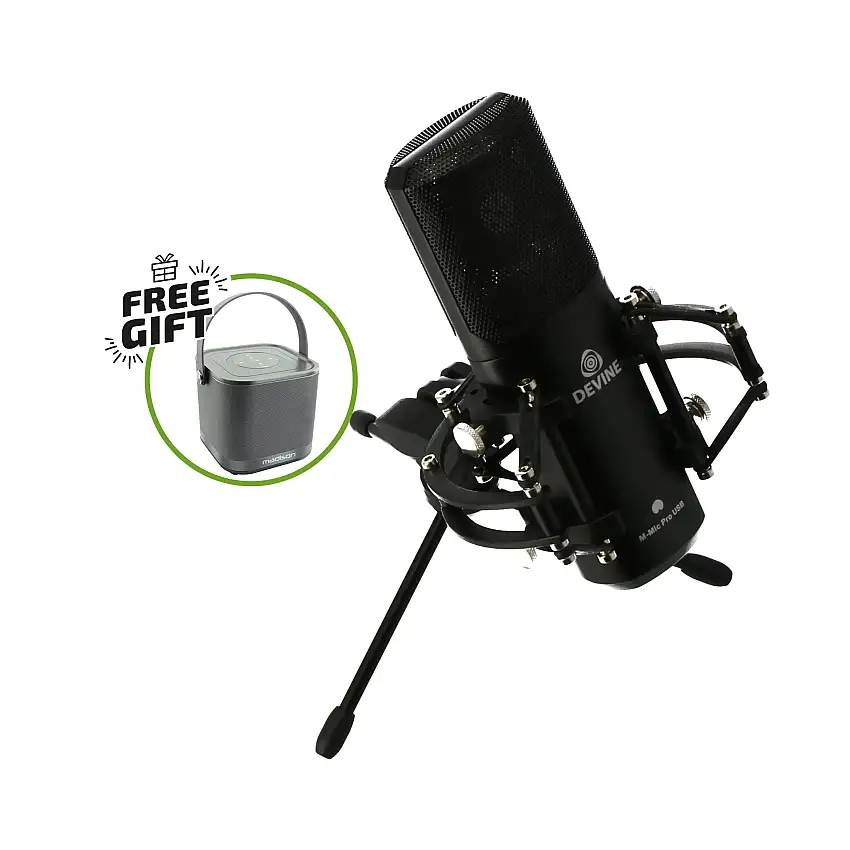 Devine M-Mic PRO Mikrofon (USB), Svart + Gratis Gåva