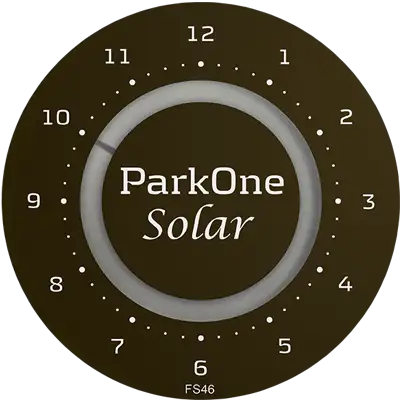 ParkOne Solar Parkeringsur, Svart