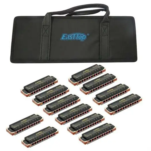 Easttop Blues munspel T008K - 12 st. paket. C, G, A, D, E, F, Bb, B, F#, Eb, Ab och Db