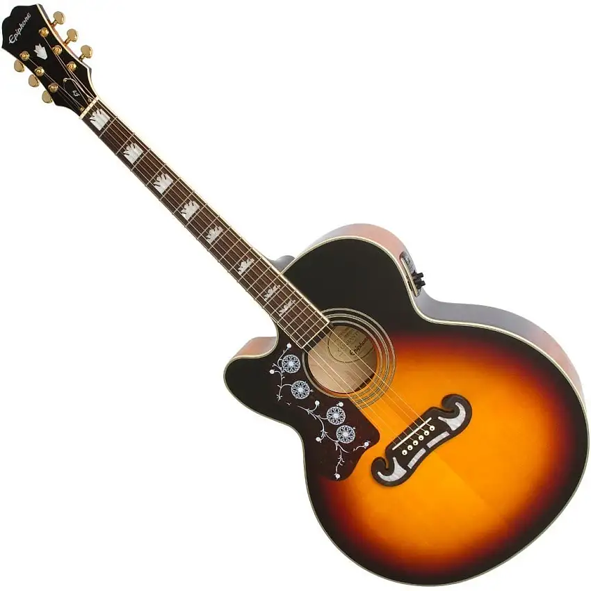 Epiphone J-200 EC LH Vintage Sunburst elektroakustisk gitarr