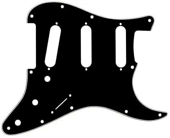 Fender 3-Ply 11-Hole Mount Stratocaster Black Pickguard