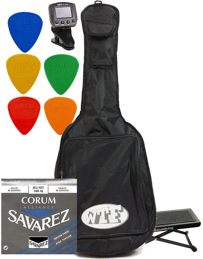 Madarozzo Classic Guitar Accessories Pack Gigbag för klassisk gitarr Black
