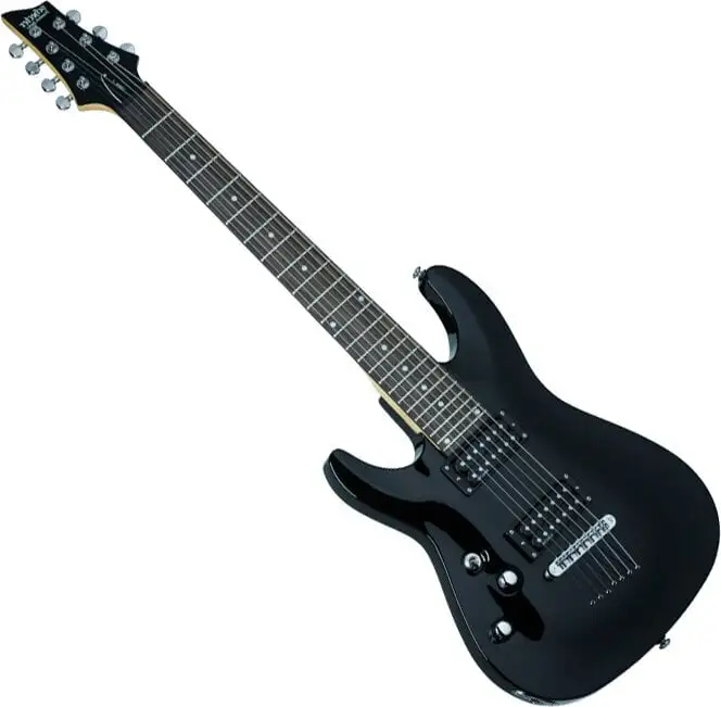 Schecter Omen-7 LH Black 7-strängad elgitarr