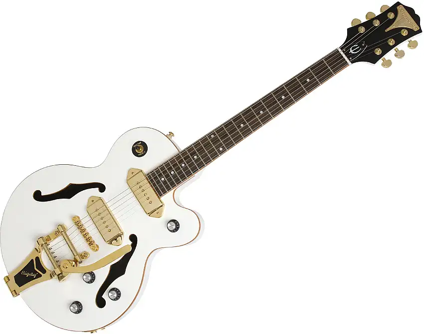 Epiphone Wildkat White Royale Pearl White Halvakustisk gitarr