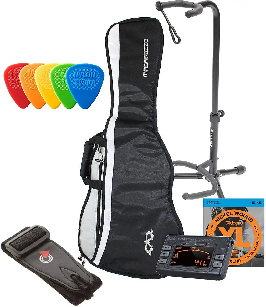 Madarozzo Electric Guitar Accessories Pack Gigbag för elgitarr Black