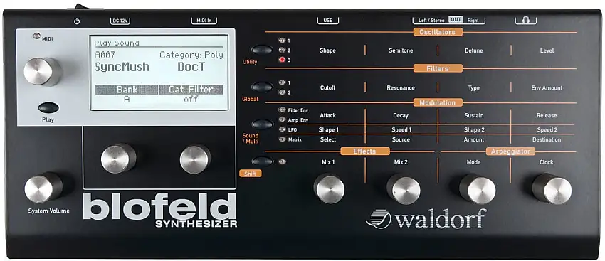 Waldorf Blofeld Synthesizer Black