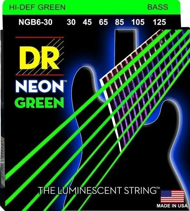 DR Strings Neon Hi-Def NGB6-30 Basgitarrsträngar