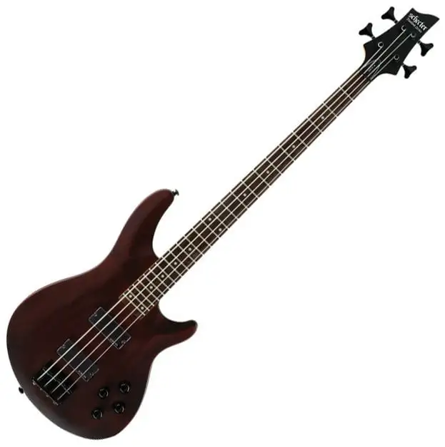 Schecter OMEN 4 Bass Walnut Satin Walnut Satin 4-strängad basgitarr